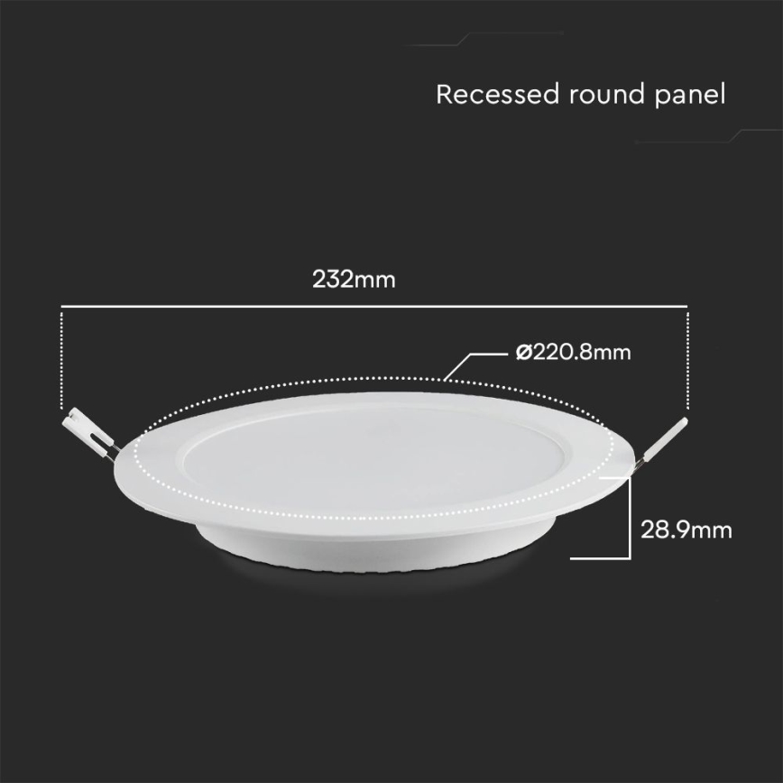 LED Oprawa wpuszczana SAMSUNG CHIP LED/18W/230V 3000K śr. 22 cm biała