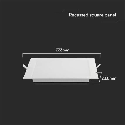 LED Oprawa wpuszczana SAMSUNG CHIP LED/18W/230V 4000K 22x22 cm biała