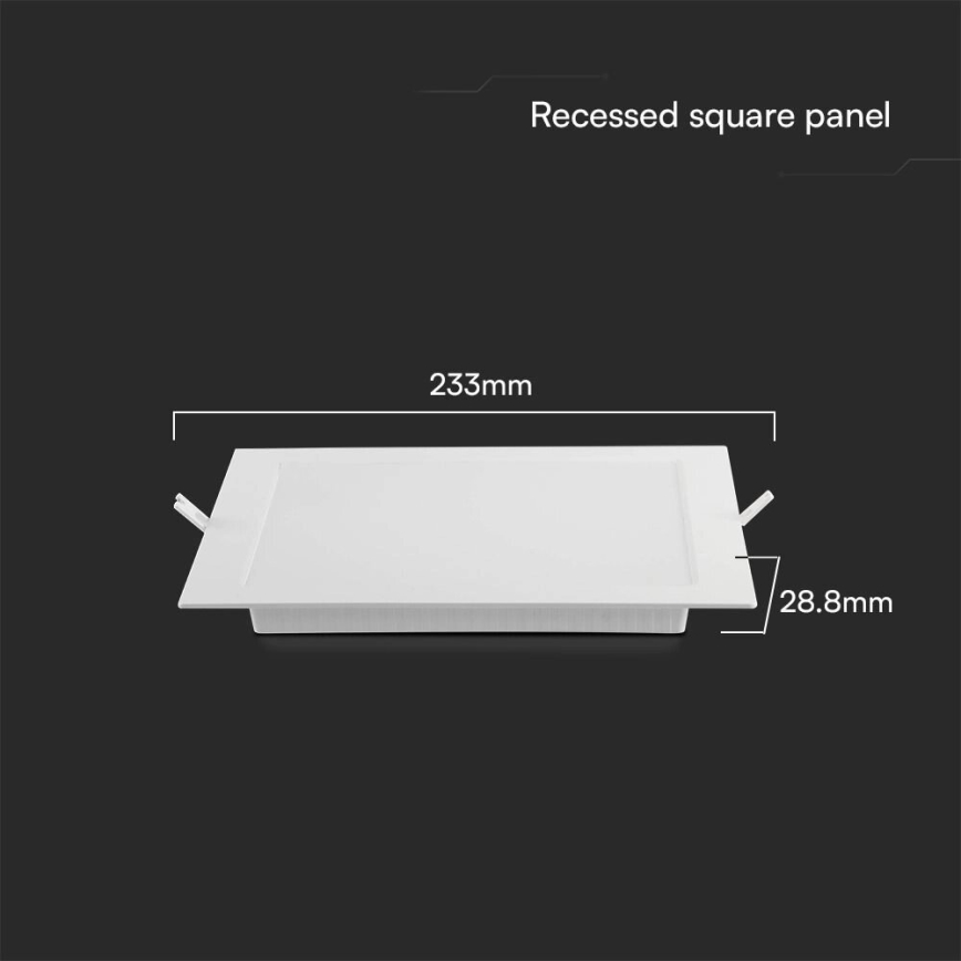 LED Oprawa wpuszczana SAMSUNG CHIP LED/18W/230V 4000K 22x22 cm biała