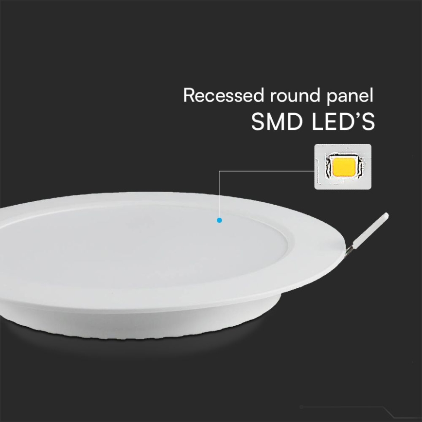 LED Oprawa wpuszczana SAMSUNG CHIP LED/18W/230V 6500K śr. 22 cm biała