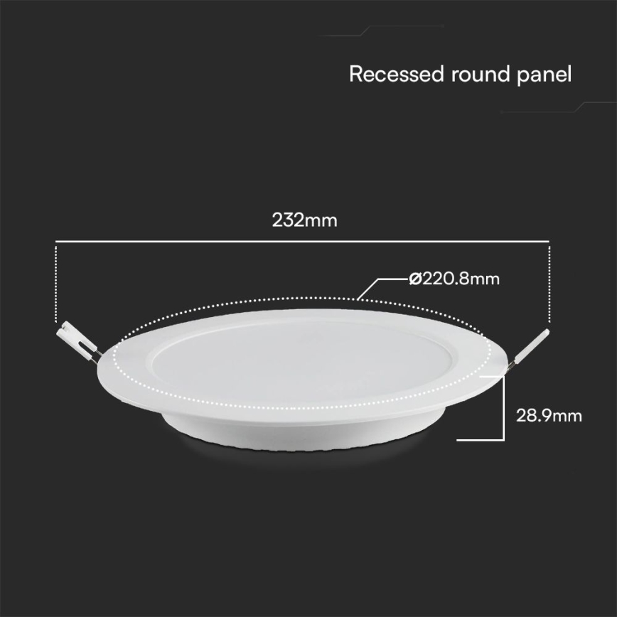 LED Oprawa wpuszczana SAMSUNG CHIP LED/18W/230V 6500K śr. 22 cm biała