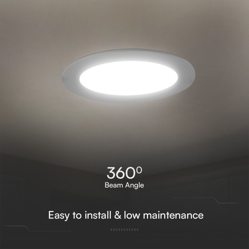LED Oprawa wpuszczana SAMSUNG CHIP LED/24W/230V 3000K śr. 29,4 cm biała