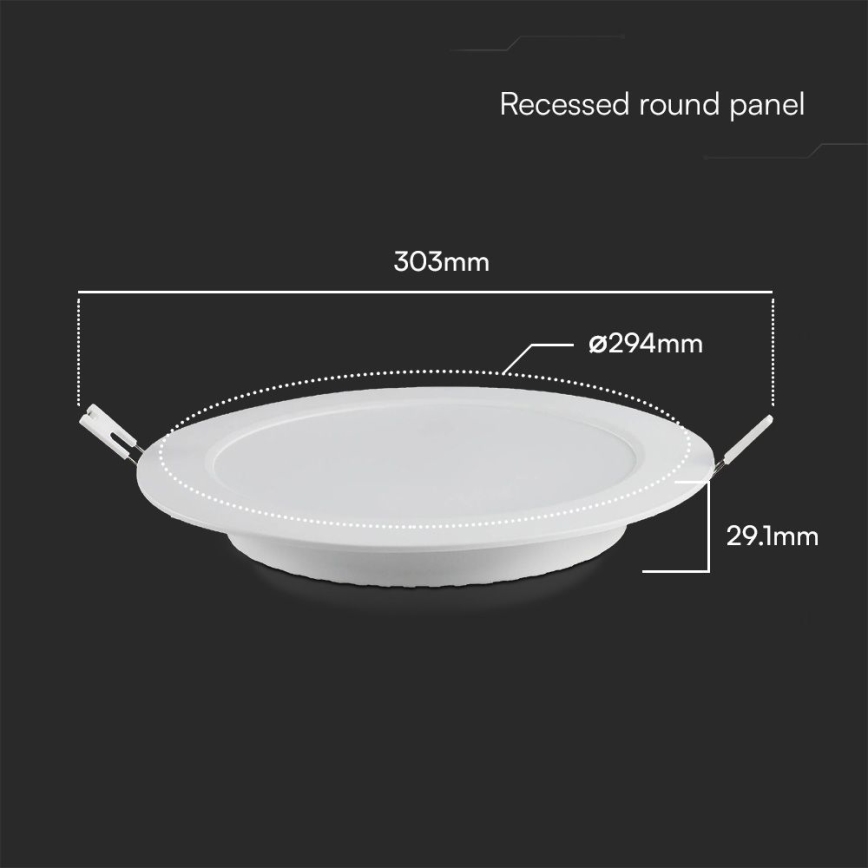 LED Oprawa wpuszczana SAMSUNG CHIP LED/24W/230V 3000K śr. 29,4 cm biała