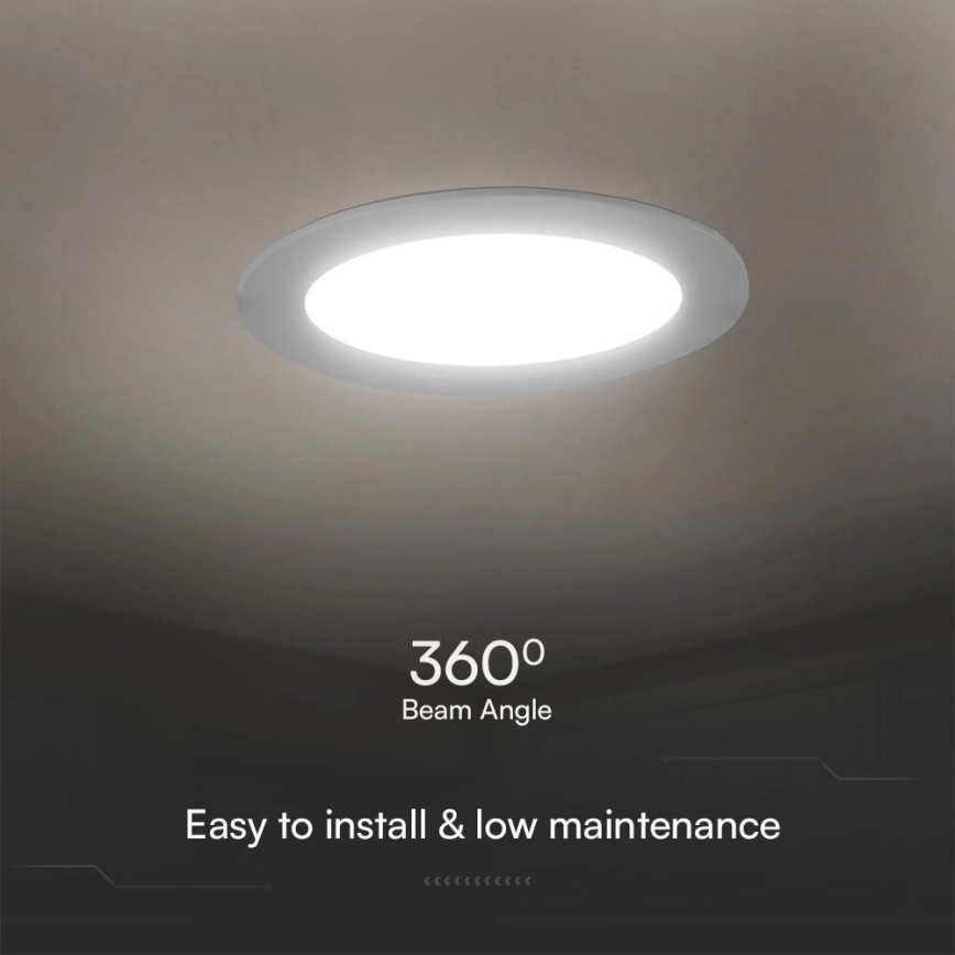 LED Oprawa wpuszczana SAMSUNG CHIP LED/24W/230V 6500K śr. 29,4 cm biały