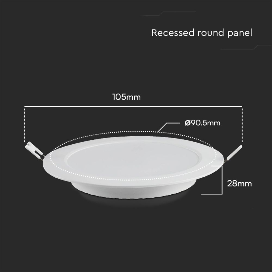 LED Oprawa wpuszczana SAMSUNG CHIP LED/3W/230V 4000K śr. 9,5 cm biała