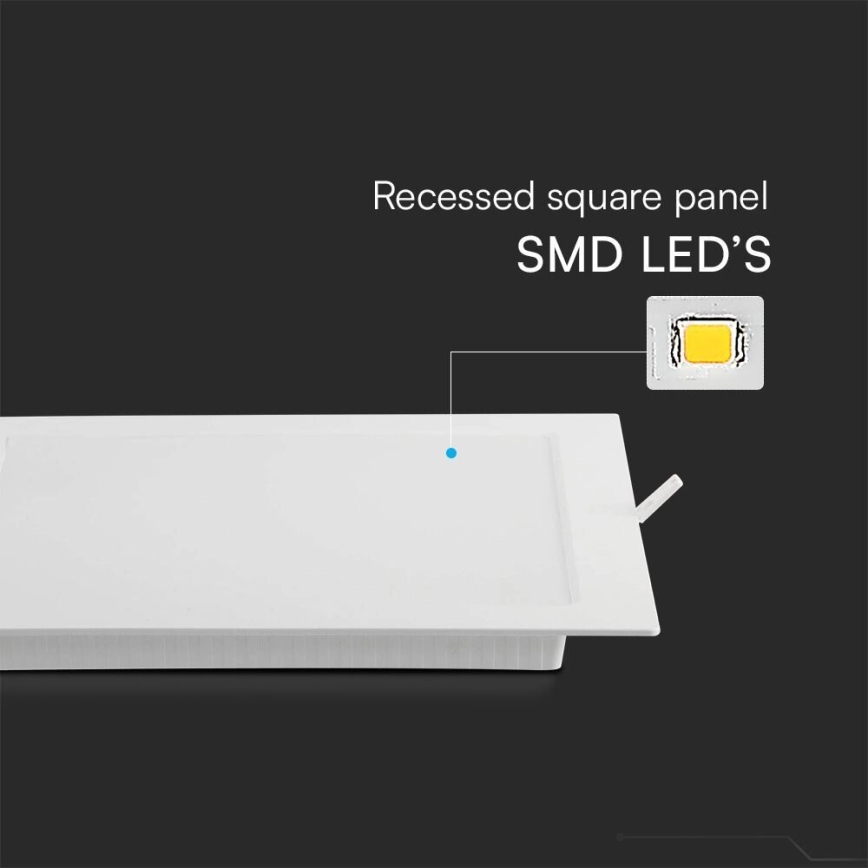 LED Oprawa wpuszczana SAMSUNG CHIP LED/3W/230V 6500K 9x9 cm biała