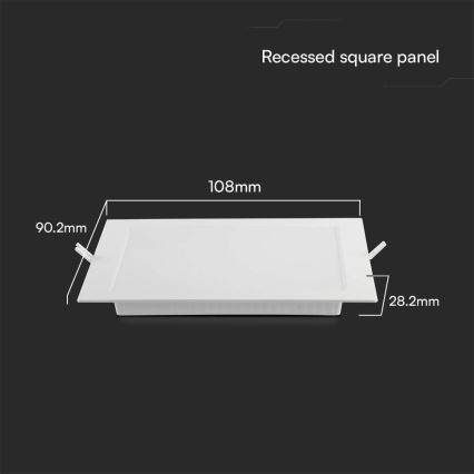 LED Oprawa wpuszczana SAMSUNG CHIP LED/3W/230V 6500K 9x9 cm biała