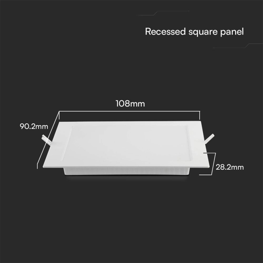 LED Oprawa wpuszczana SAMSUNG CHIP LED/3W/230V 6500K 9x9 cm biała