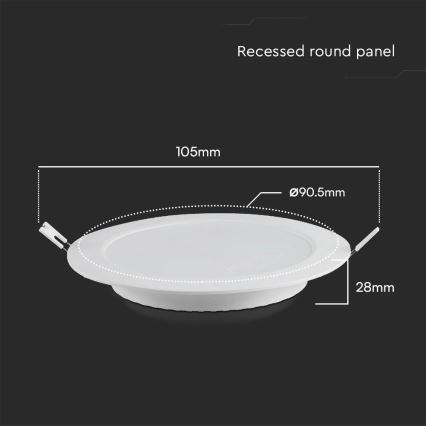 LED Oprawa wpuszczana SAMSUNG CHIP LED/3W/230V 6500K śr. 9,5 cm biała