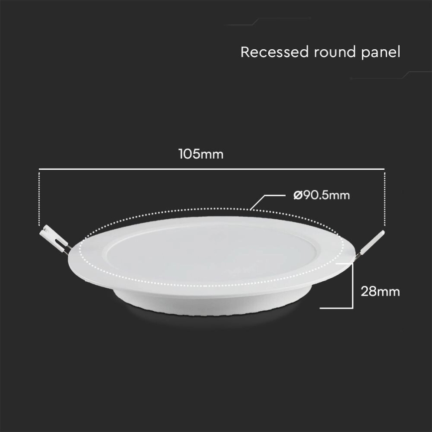 LED Oprawa wpuszczana SAMSUNG CHIP LED/3W/230V 6500K śr. 9,5 cm biała