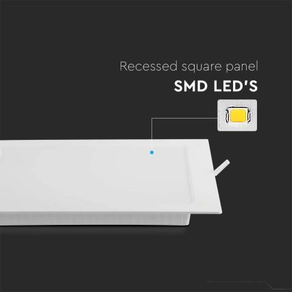 LED Oprawa wpuszczana SAMSUNG CHIP LED/6W/230V 6500K 12x12 cm biała