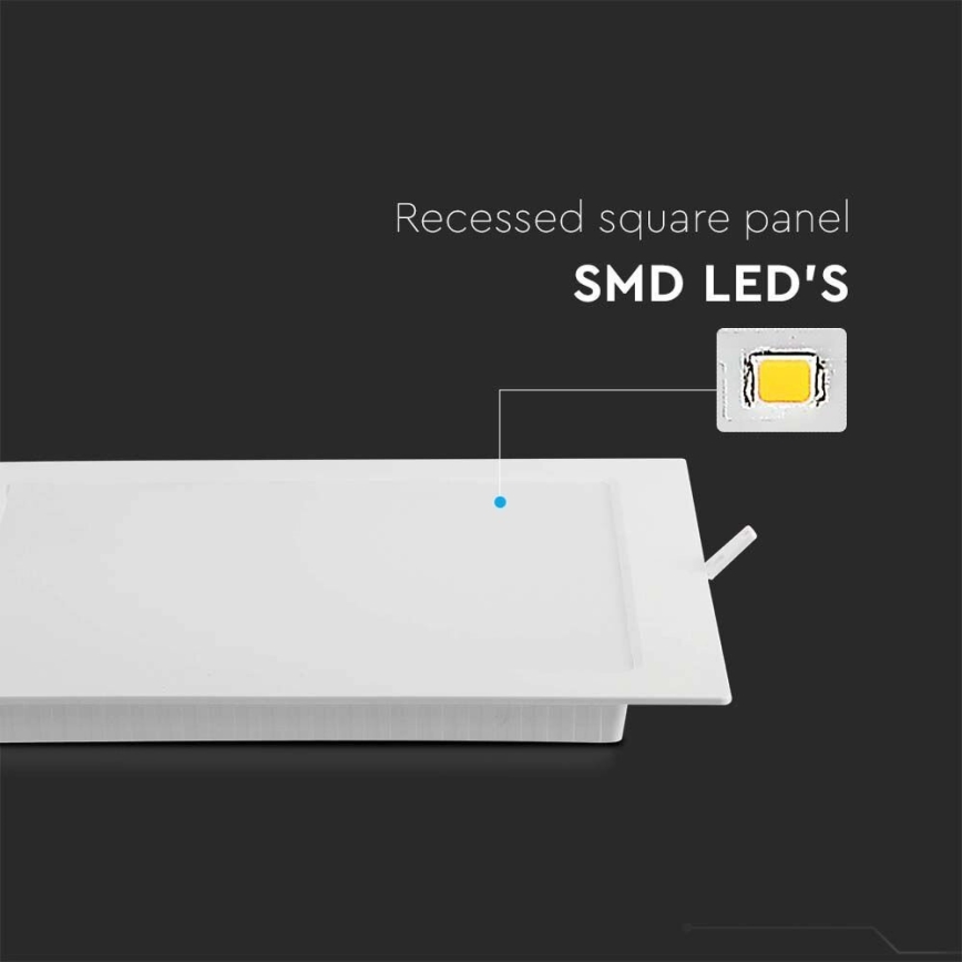 LED Oprawa wpuszczana SAMSUNG CHIP LED/6W/230V 6500K 12x12 cm biała