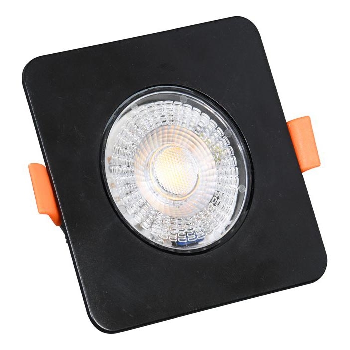 LED Oprawa wpuszczana ściemnialna KENT LED/3/5/7W/230V3000/4000/6000K 9x9 cm czarny