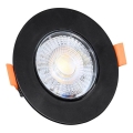 LED Oprawa wpuszczana ściemnialna ZITA LED/3/5/7W/230V 3000/4000/6000K śr. 9 cm czarny