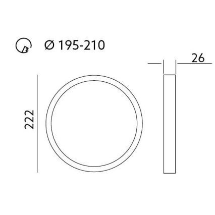 LED Oprawa wpuszczana SIGARO PT LED/18W/230V 4000K IP40