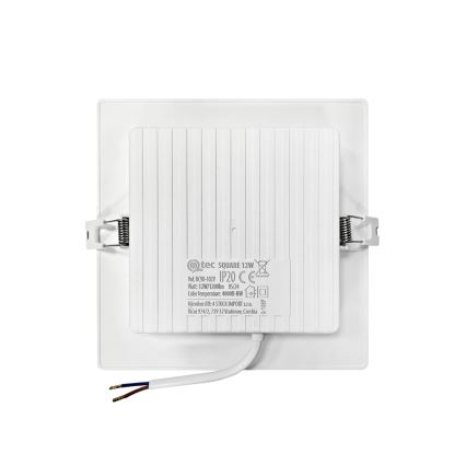 LED Oprawa wpuszczana SQUARE LED/12W/230V 4000K 17x17 cm biały