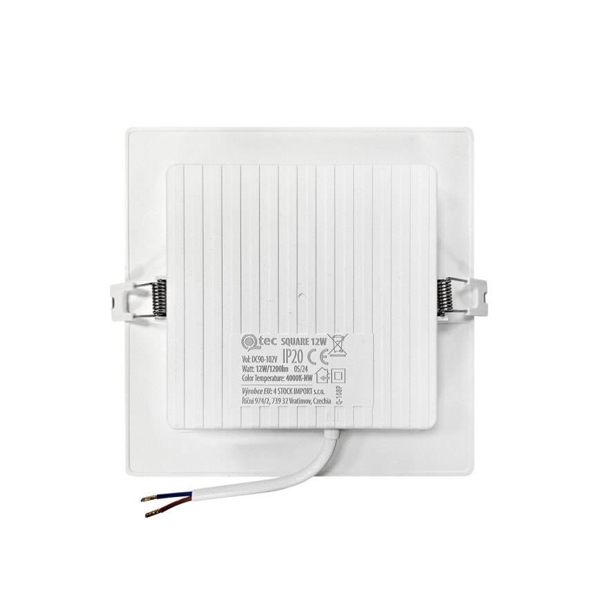 LED Oprawa wpuszczana SQUARE LED/12W/230V 4000K 17x17 cm biały