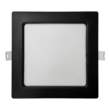 LED Oprawa wpuszczana SQUARE LED/12W/230V 4000K 17x17 cm czarny
