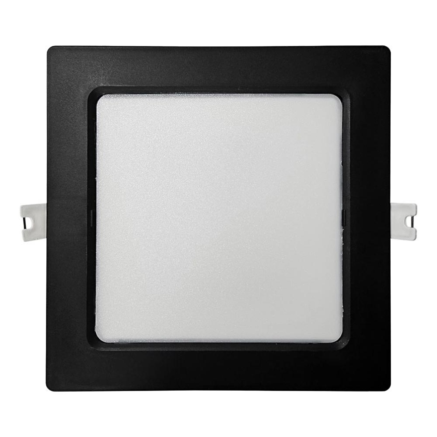 LED Oprawa wpuszczana SQUARE LED/12W/230V 4000K 17x17 cm czarny