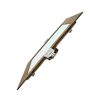 LED Oprawa wpuszczana SQUARE LED/12W/230V 4200K 16,8x16,8 cm brązowa