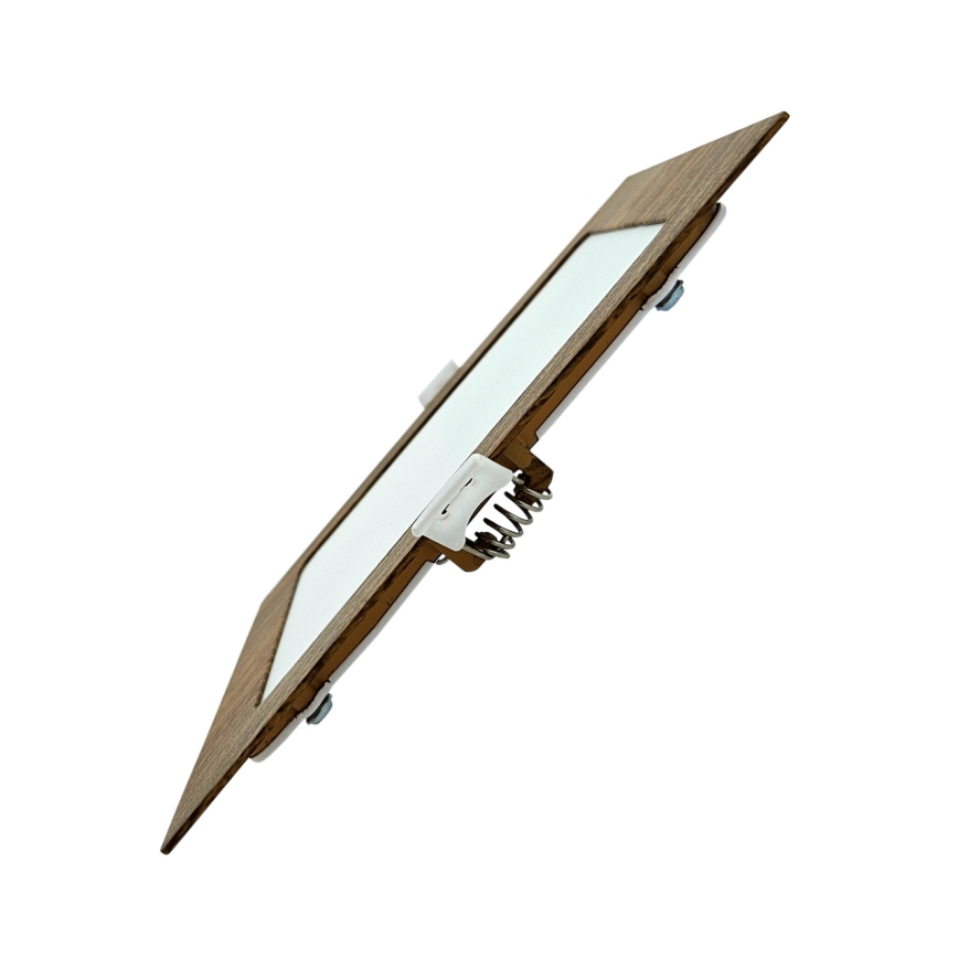 LED Oprawa wpuszczana SQUARE LED/12W/230V 4200K 16,8x16,8 cm brązowa