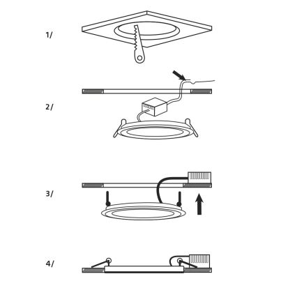 LED Oprawa wpuszczana SQUARE LED/15W/230V 4200K 18,8x18,8 cm biały