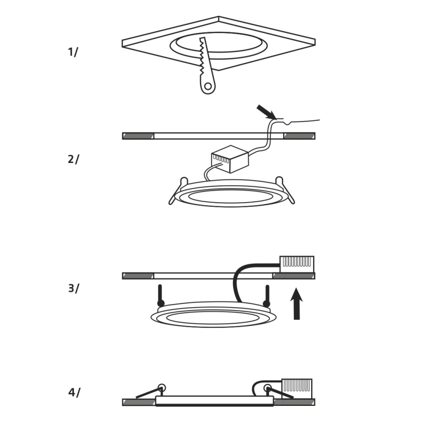 LED Oprawa wpuszczana SQUARE LED/15W/230V 4200K 18,8x18,8 cm biały