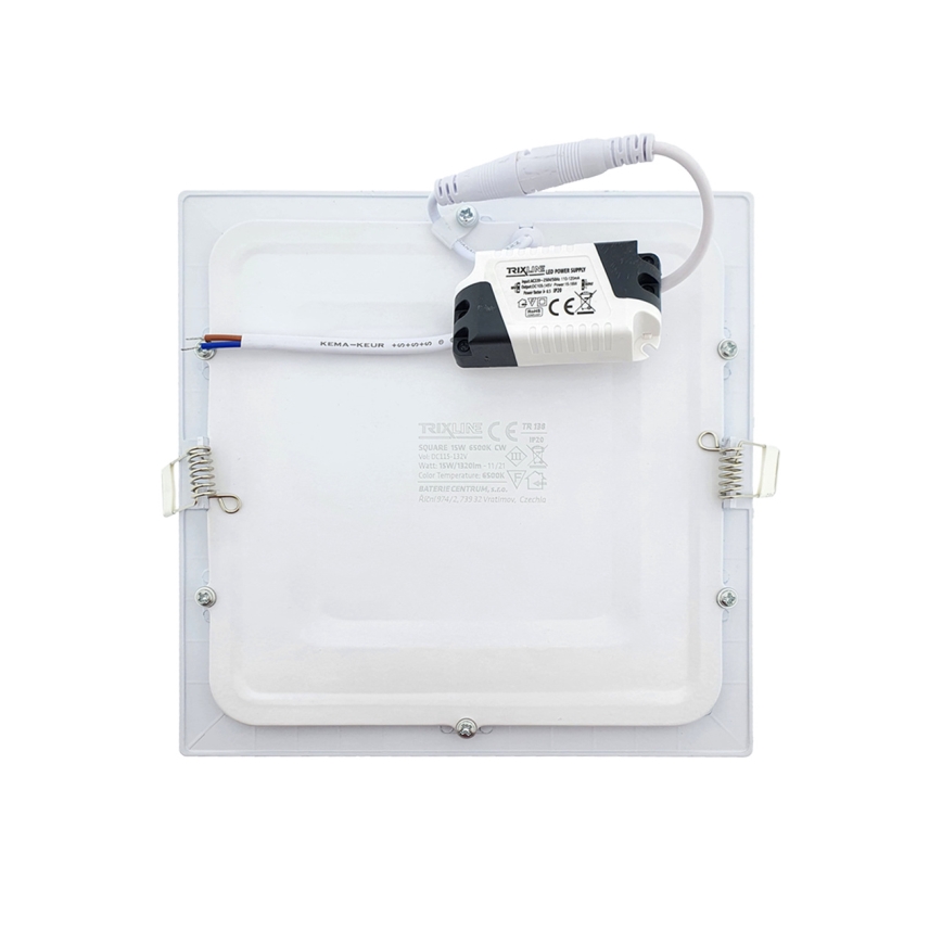 LED Oprawa wpuszczana SQUARE LED/15W/230V 6500K 18,8x18,8 cm biały