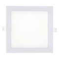 LED Oprawa wpuszczana SQUARE LED/18W/230V 2700K 22x22 cm biały