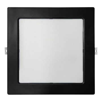 LED Oprawa wpuszczana SQUARE LED/18W/230V 4000K 22x22 cm czarny