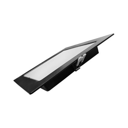 LED Oprawa wpuszczana SQUARE LED/18W/230V 4000K 22x22 cm czarny