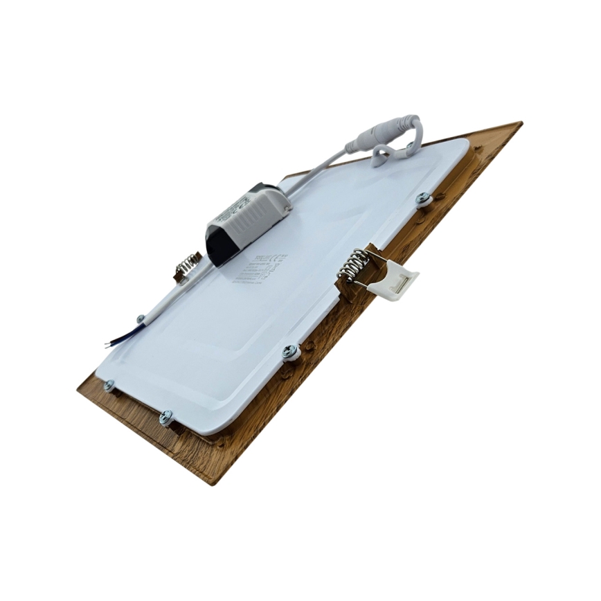 LED Oprawa wpuszczana SQUARE LED/18W/230V 4200K 22x22 cm brązowa