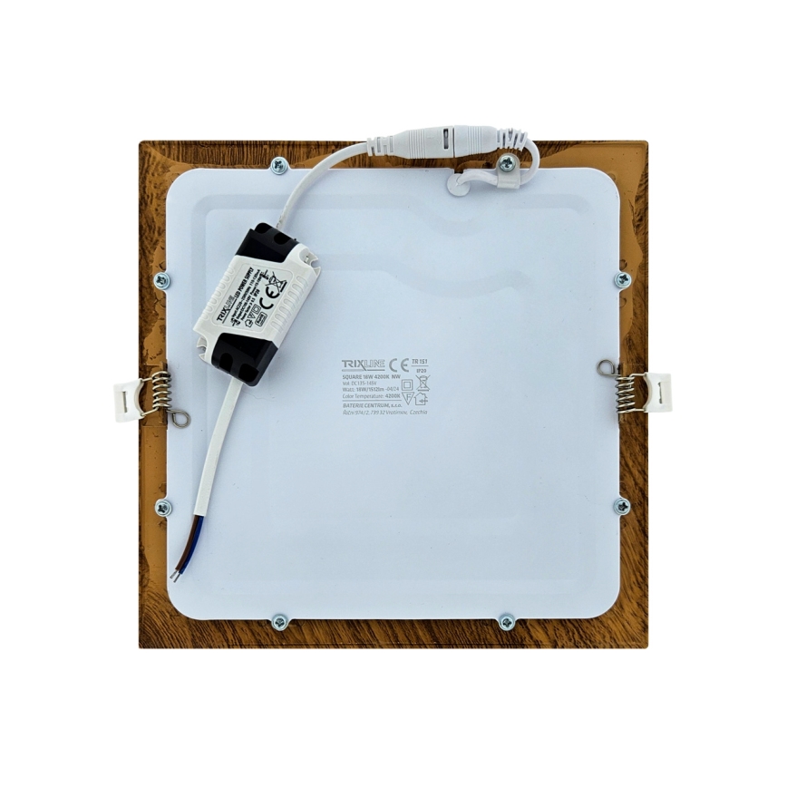 LED Oprawa wpuszczana SQUARE LED/18W/230V 4200K 22x22 cm brązowa