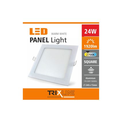 LED Oprawa wpuszczana SQUARE LED/24W/230V 2700K