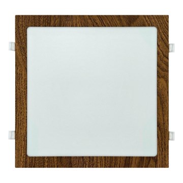 LED Oprawa wpuszczana SQUARE LED/24W/230V 4200K 29,2x29,2 cm brązowa