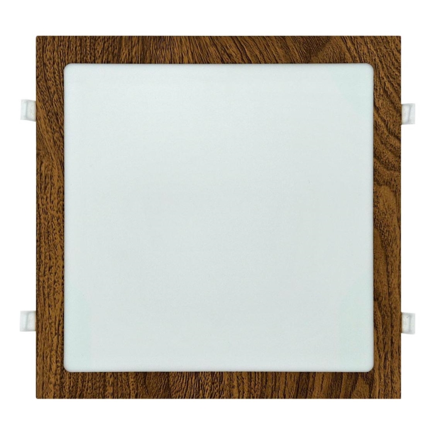 LED Oprawa wpuszczana SQUARE LED/24W/230V 4200K 29,2x29,2 cm brązowa