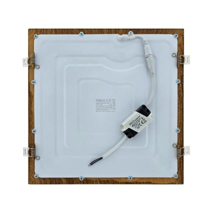 LED Oprawa wpuszczana SQUARE LED/24W/230V 4200K 29,2x29,2 cm brązowa