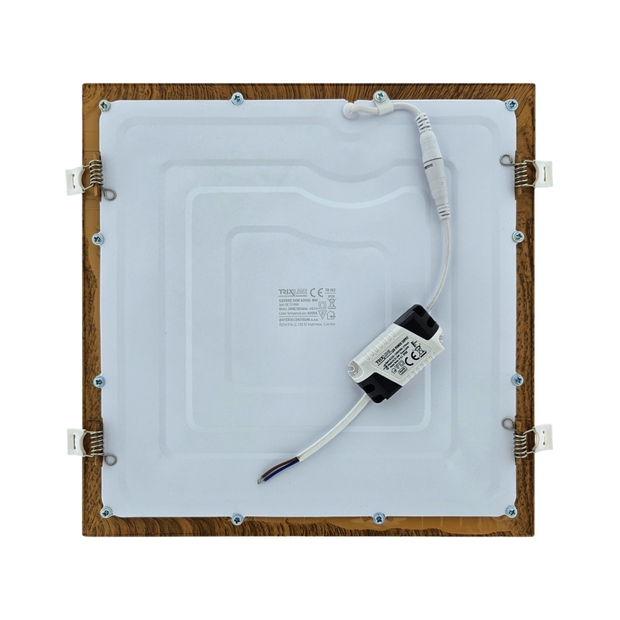 LED Oprawa wpuszczana SQUARE LED/24W/230V 4200K 29,2x29,2 cm brązowa