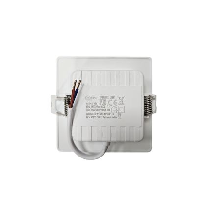 LED Oprawa wpuszczana SQUARE LED/3W/230V 4000K 9x9 cm biały