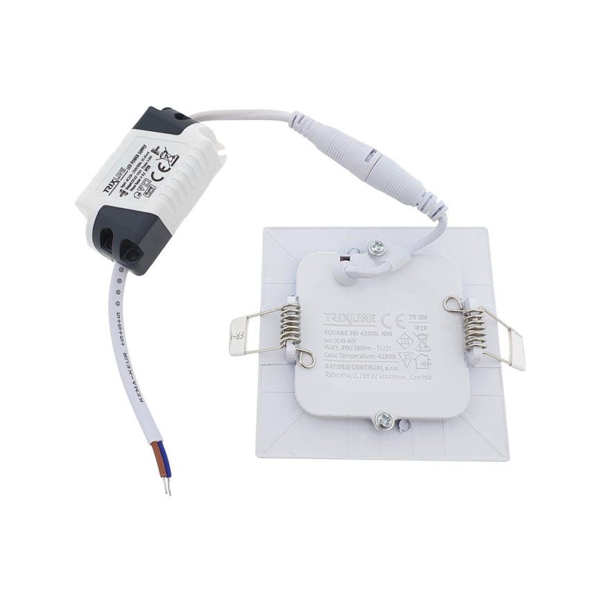 LED Oprawa wpuszczana SQUARE LED/3W/230V 4200K 8,3x8,3 cm biały