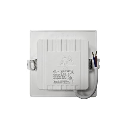 LED Oprawa wpuszczana SQUARE LED/6W/230V 4000K 12x12 cm biały