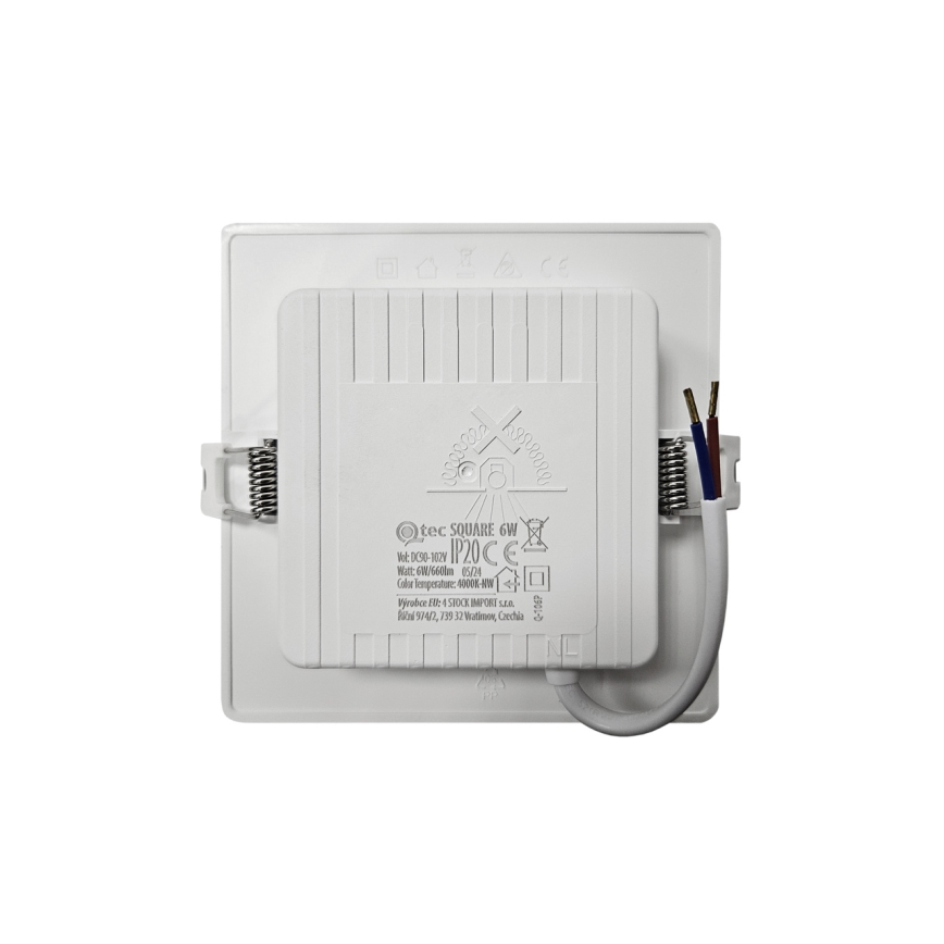 LED Oprawa wpuszczana SQUARE LED/6W/230V 4000K 12x12 cm biały