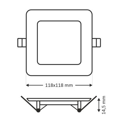 LED Oprawa wpuszczana SQUARE LED/6W/230V 4200K 11,8x11,8 cm biały