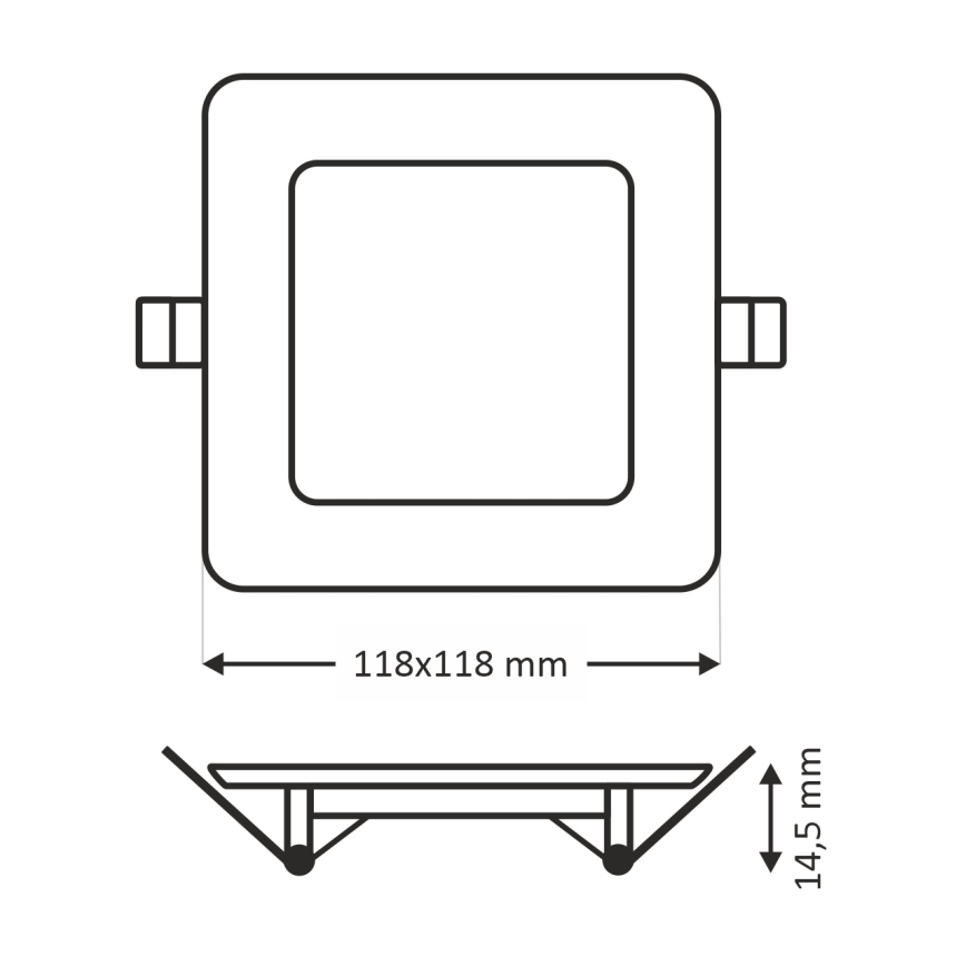 LED Oprawa wpuszczana SQUARE LED/6W/230V 4200K 11,8x11,8 cm biały