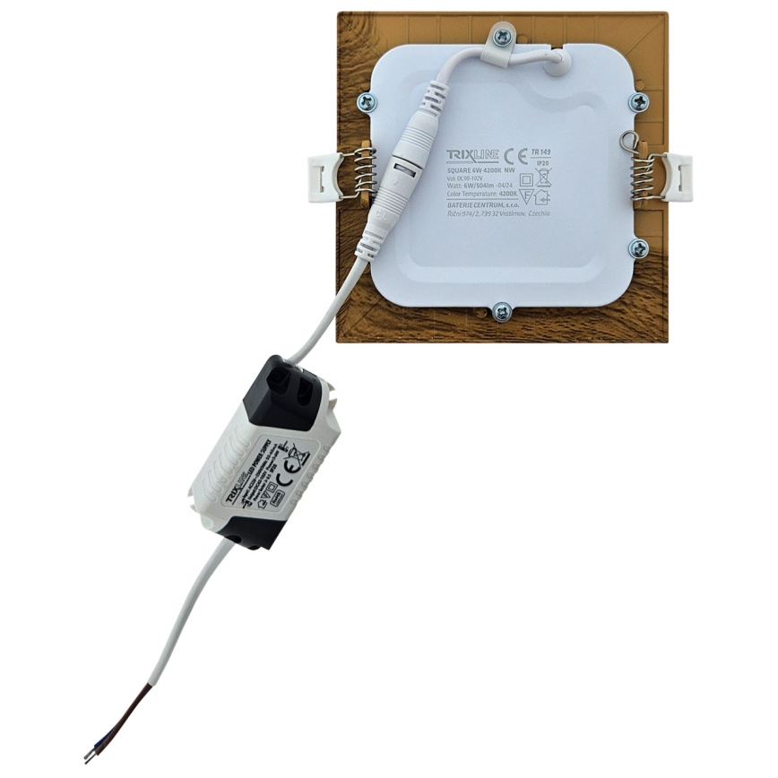 LED Oprawa wpuszczana SQUARE LED/6W/230V 4200K 11,8x11,8 cm brązowa