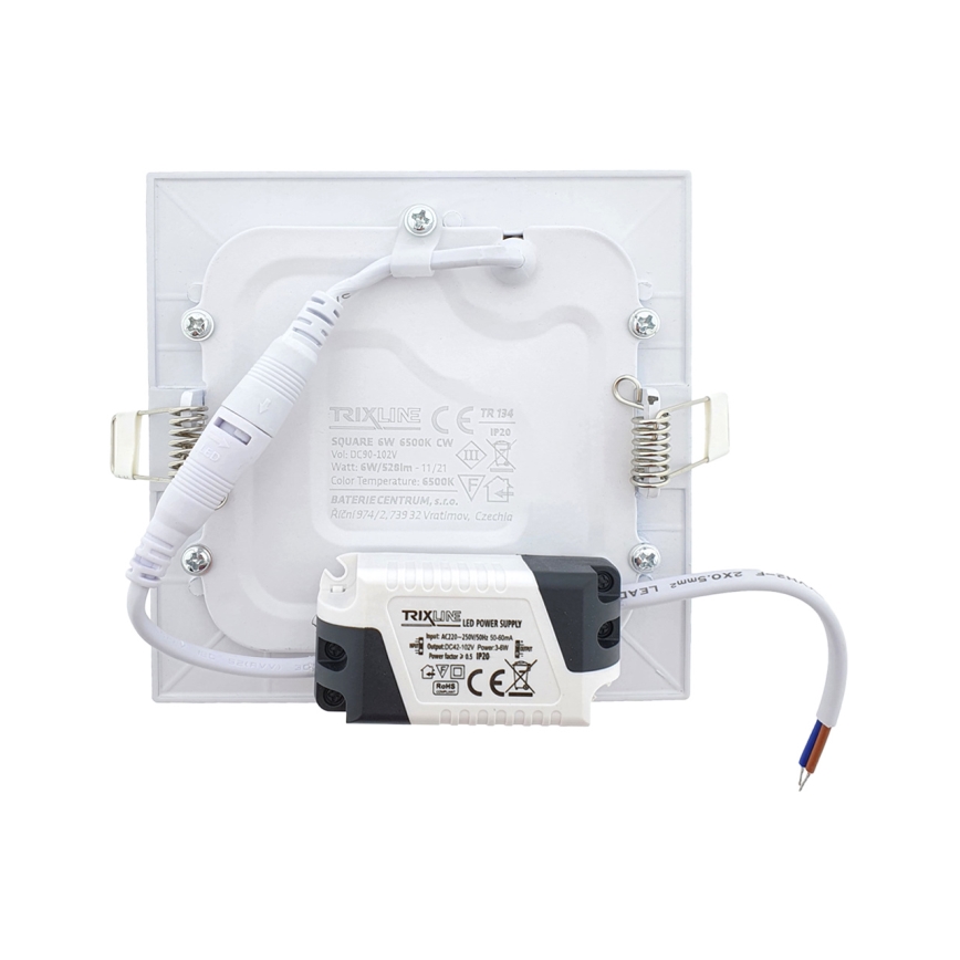 LED Oprawa wpuszczana SQUARE LED/6W/230V 6500K 11,8x11,8 cm biały