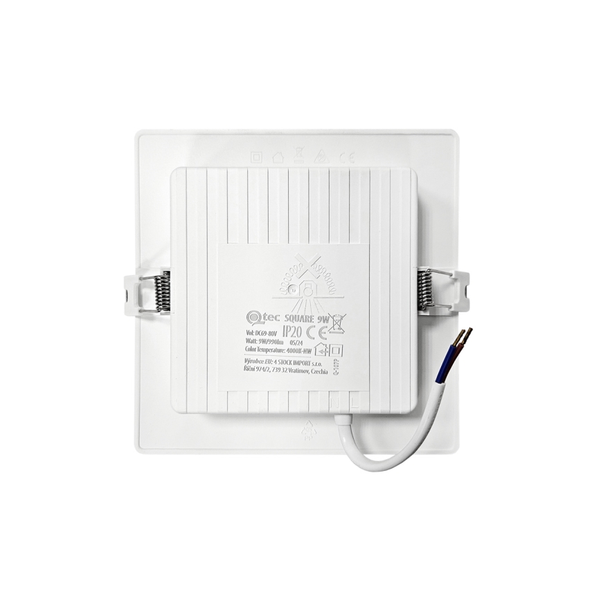 LED Oprawa wpuszczana SQUARE LED/9W/230V 4000K 14,5x14,5 cm biały