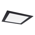LED Oprawa wpuszczana VEGA LED/18W/230V 2900/3900/5800K 22,5x22,5 cm czarny