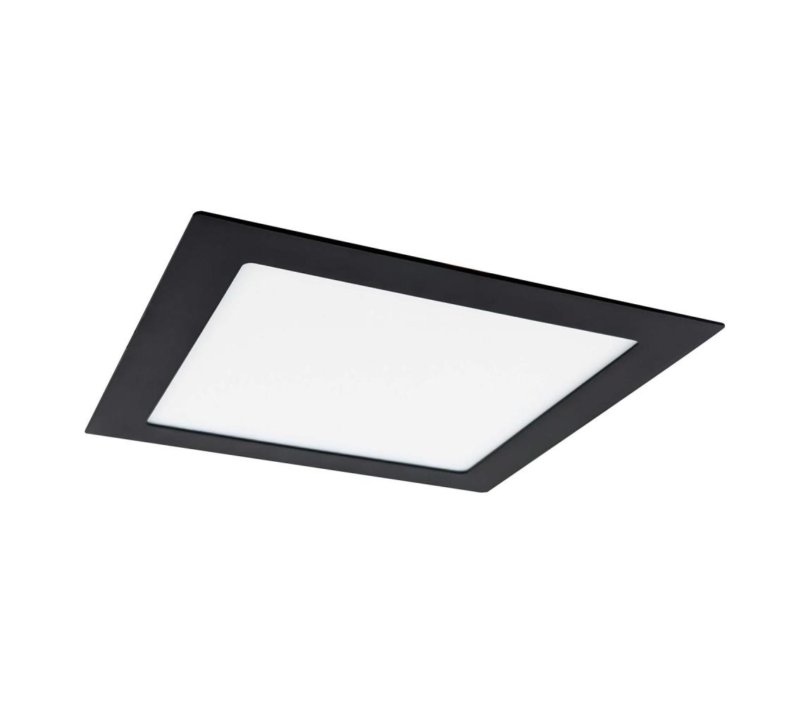 LED Oprawa wpuszczana VEGA LED/18W/230V 2900/3900/5800K 22,5x22,5 cm czarny