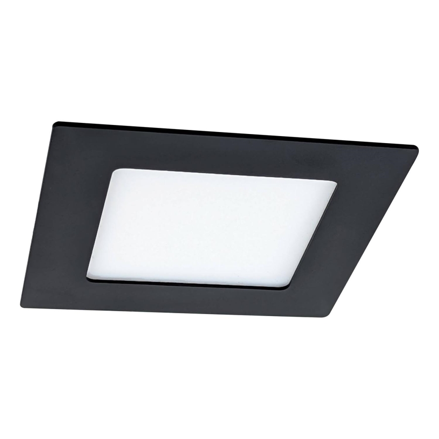 LED Oprawa wpuszczana VEGA LED/6W/230V 2900/3900/5800K 12,5x12,5 cm czarny